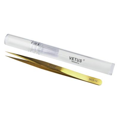 Пинцет VETUS MCS-12 Gold прямой 135 мм