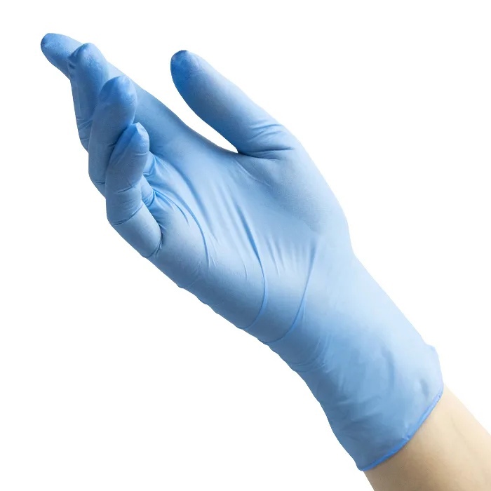 Перчатки нитровиниловые, голубые, M (упак.50 пар)
