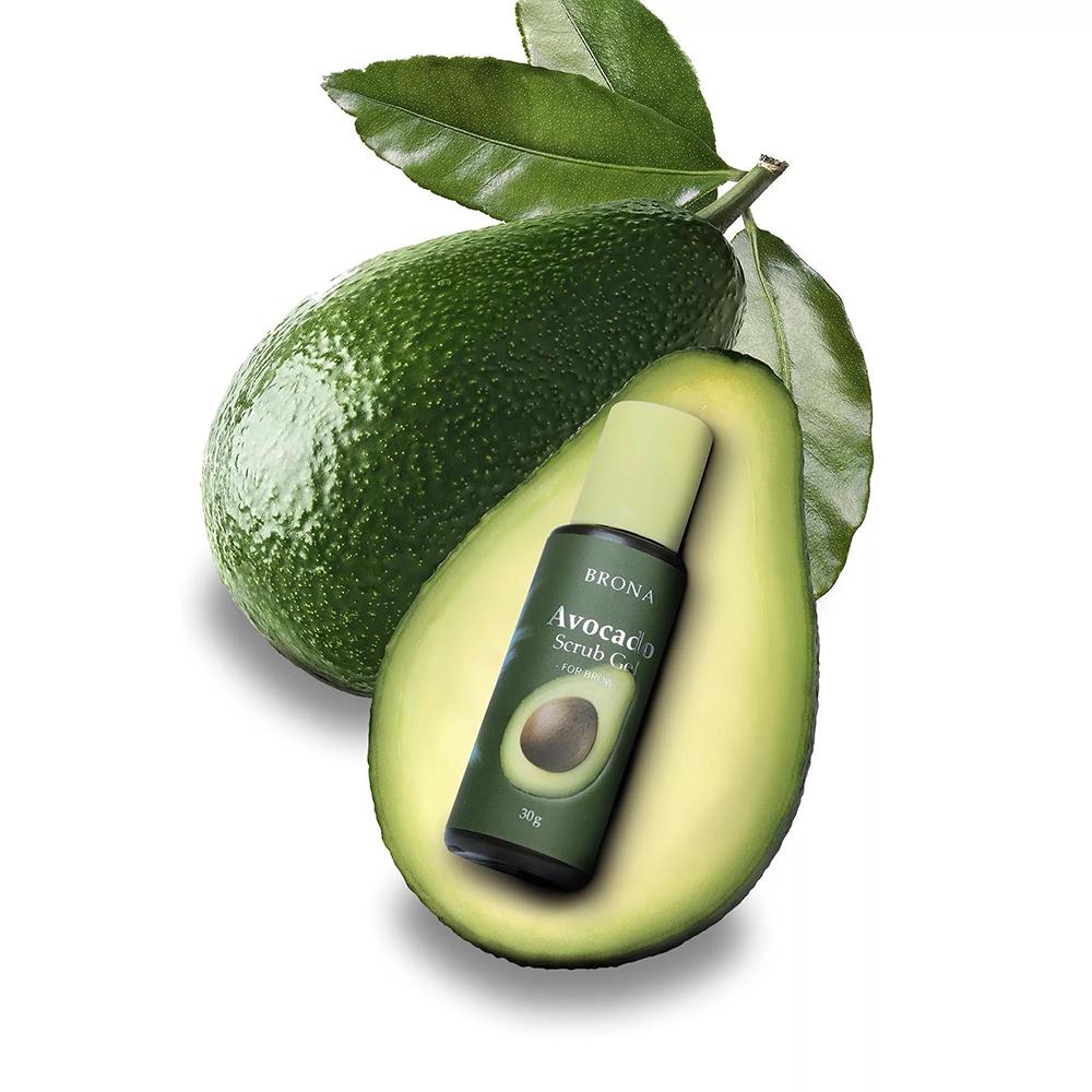 Скраб для бровей BRONA Avocado Scrub gel 30 гр