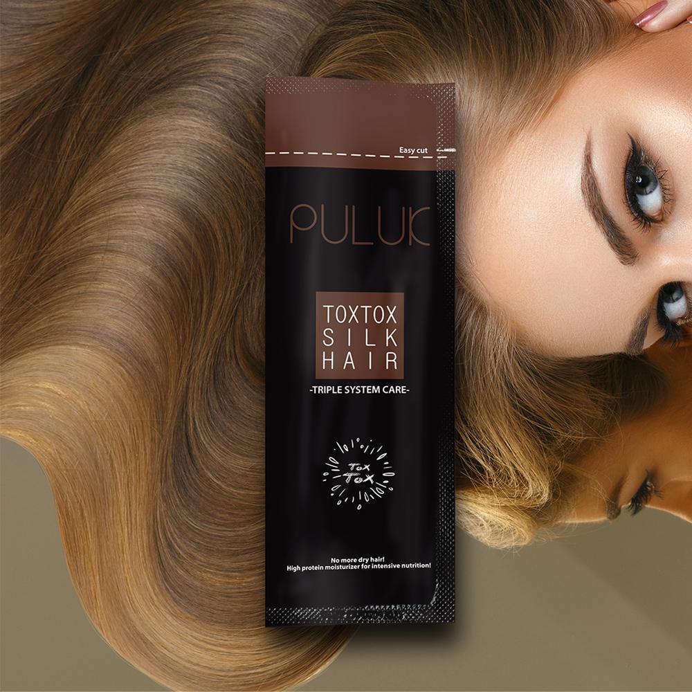 Маска для волос Тройной уход PULUK ToxTox Silk Hair 10ml (набор из 3 саше)
