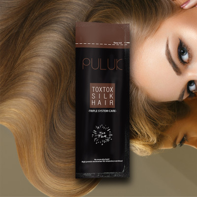 Маска для волос Тройной уход PULUK ToxTox Silk Hair 10ml (набор из 10 саше)