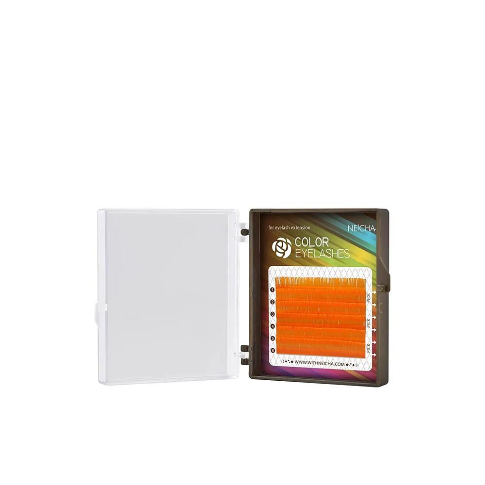 Ресницы цветные NEICHA Orange MINI 6 линий MIX