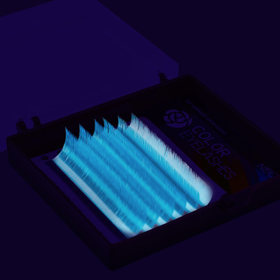 Ресницы флуоресцентные NEICHA Light Blue MINI 6 линий MIX